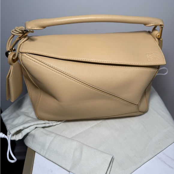 Loewe Handbags - Loewe Pale Yellow Leather Shoulder Bag
